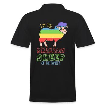 Je suis le mouton arc-en-ciel de la famille - Polo Homme - noir - Dos - Kai (181cm)