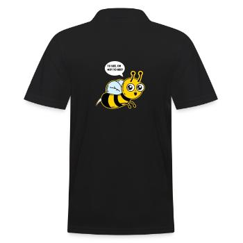 To bee, or not to bee? - bee - Men's Polo Shirt - black - Back - Kai (181cm)