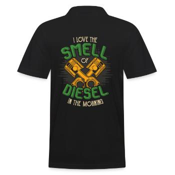 I love the smell of Diesel - Auto - Men's Polo Shirt - black - Back - Kai (181cm)
