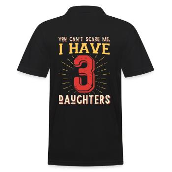 You can't scare me, I have 3 daughters - Men's Polo Shirt - black - Back - Kai (181cm)