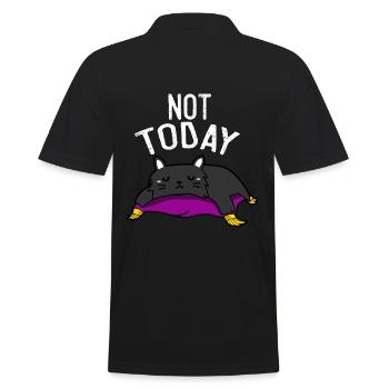 Pas aujourd'hui - chat - Polo Homme - noir - Dos - Kai (181cm)