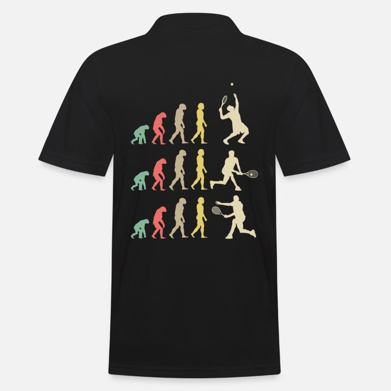 Tennis Evolution - Männer Poloshirt - Schwarz