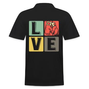 Boxe - Amour - Polo Homme - noir - Dos - Kai (181cm)