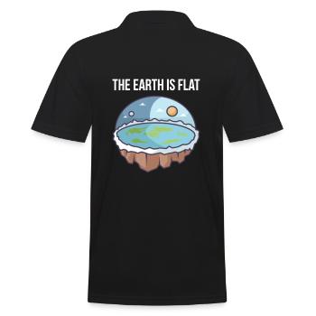 La terre est plate - théorie du complot - Polo Homme - noir - Dos - Kai (181cm)
