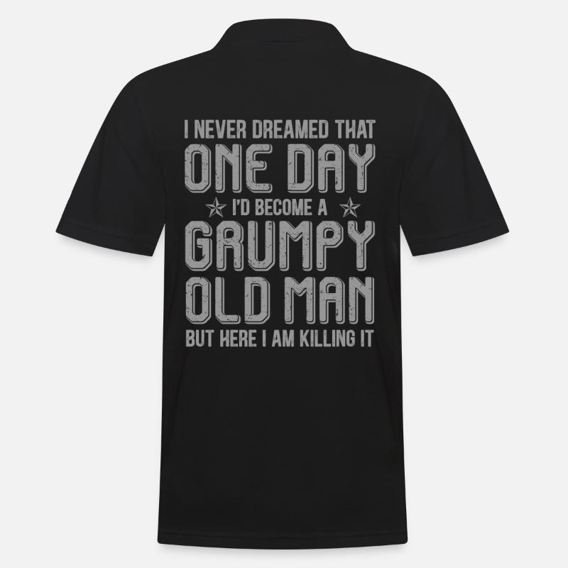 Grumpy Old Man Killing It - Men's Polo Shirt - black