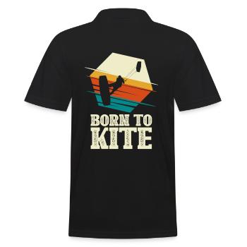 Born to kite - kitesurfer kitesurfing - Men's Polo Shirt - black - Back - Kai (181cm)