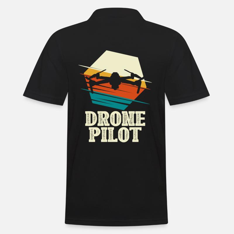 Drone Pilot - Quadcopter Multicopter - Men's Polo Shirt - black