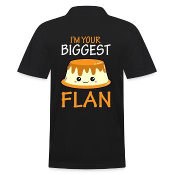 Je suis ton plus gros flan - gâteau au dessert - Polo Homme - noir - Dos - Kai (181cm)