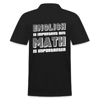 Deutsch Is Important Math Is Importanter - Men's Polo Shirt - black - Back - Kai (181cm)