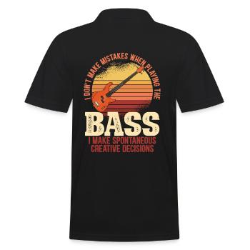 I Don't Make Mistakes Playing The Bass - Men's Polo Shirt - black - Back - Kai (181cm)