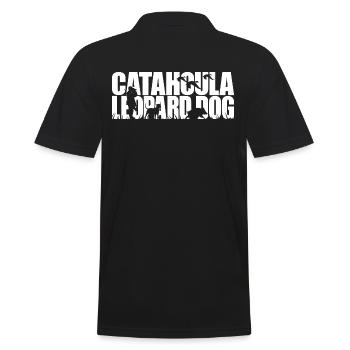 CATAHOULA LEOPARD DOG Hunting Dogs Hunting Wilsigns - Men's Polo Shirt - black - Back - Kai (181cm)