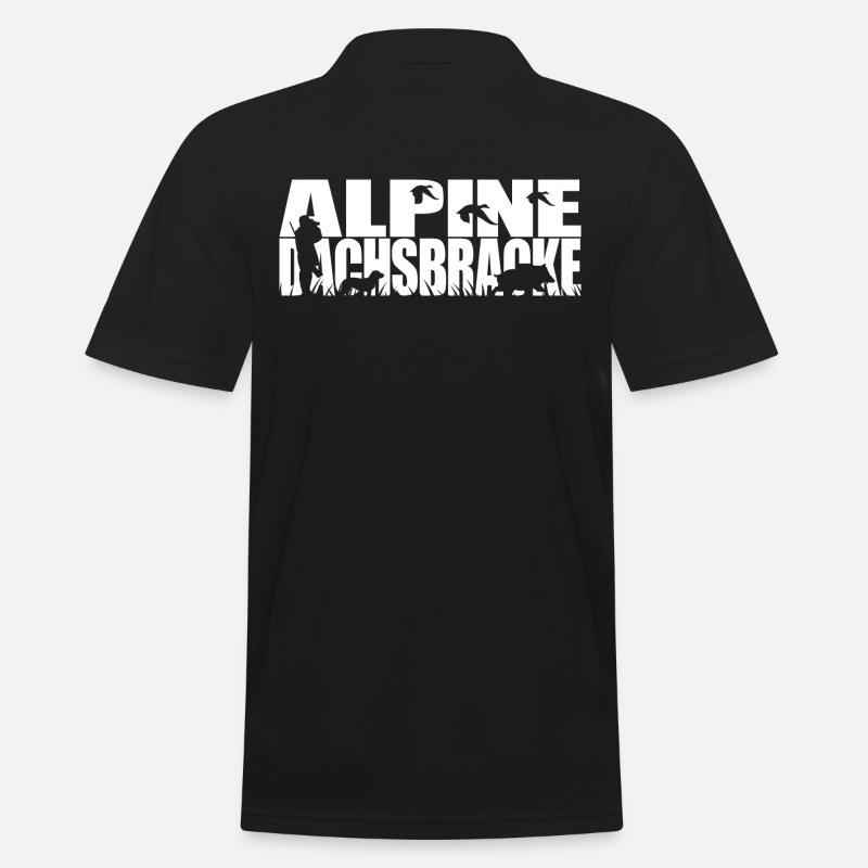 ALPINE DACHSBRACKE Jagdhunde Jagdhund Wilsigns - Männer Poloshirt - Schwarz