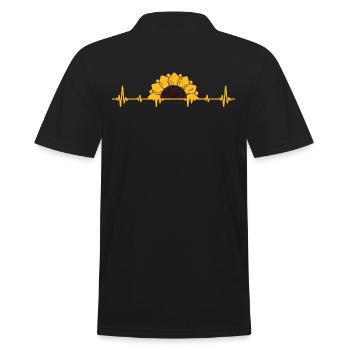 gärtner sonnenblume gartenarbeit garten - Männer Poloshirt - Schwarz - Hinten - Kai (181cm)