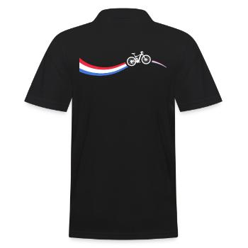 Mountainbike MTB downhill-tour Mountainbike trail - Männer Poloshirt - Schwarz - Hinten - Kai (181cm)