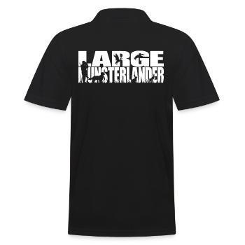 LARGE MUNSTERLANDER Jagdhunde Jagdhund Wilsigns - Männer Poloshirt - Schwarz - Hinten - Kai (181cm)