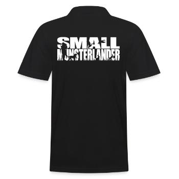 SMALL MUNSTERLANDER Jagdhund Wilsigns Jagdhunde - Männer Poloshirt - Schwarz - Hinten - Kai (181cm)