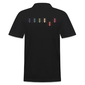 colonie de fourmis lgbt-rétro-fourmi fourmi de feu - Polo Homme - noir - Dos - Kai (181cm)