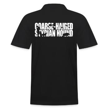 COARSE HAIRED STYRIAN HOUND Hunting Dogs Wilsigns - Men's Polo Shirt - black - Back - Kai (181cm)