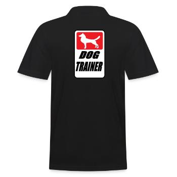 Dog Trainer, Hunde Trainer, - Männer Poloshirt - Schwarz - Hinten - Kai (181cm)