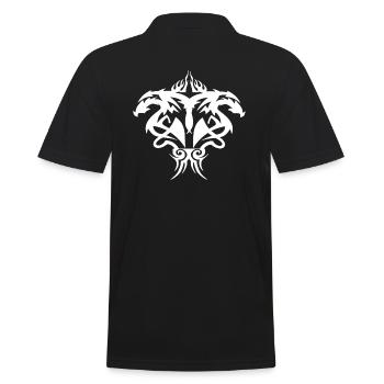 Tribal Tattoo , Kelten Symbol, shirt - Männer Poloshirt - Schwarz - Hinten - Kai (181cm)