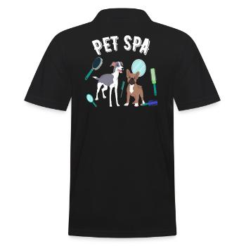 Dog Groomer, Pet Spa, chemise de toilettage pour chien, chien - Polo Homme - noir - Dos - Kai (181cm)