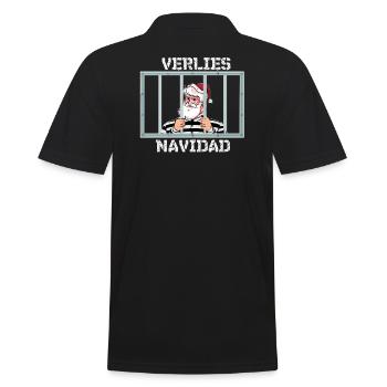Weihnachten Verlies Navidad,Feliz Navidad,funny - Männer Poloshirt - Schwarz - Hinten - Kai (181cm)