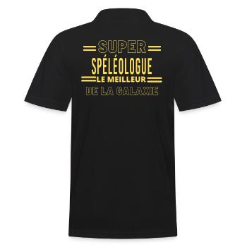 Meilleur de la galaxie SPÉLÉOLOGUE - Polo Homme - noir - Dos - Kai (181cm)