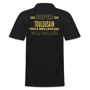 Meilleur de la galaxie TOULOUSAIN - Polo Homme - noir - Dos - Kai (181cm)