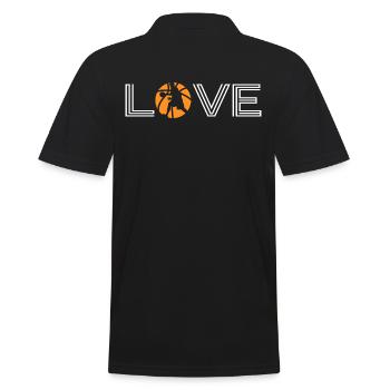 basketball basketball-love dunk - Männer Poloshirt - Schwarz - Hinten - Kai (181cm)