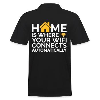 la maison est où votre wifi se connecte automatiquement - Polo Homme - noir - Dos - Kai (181cm)