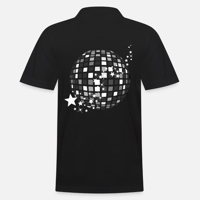 Discokugel Glitzernde Disco Kugel Schlagerparty - Männer Poloshirt - Schwarz