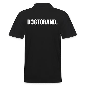 hundefreund & fellnase vier pfoten dogteam - Männer Poloshirt - Schwarz - Hinten - Kai (181cm)