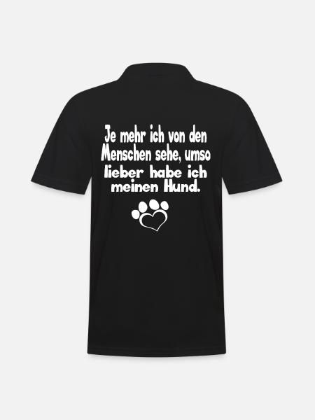 Hundeliebe ! - Männer Poloshirt - Schwarz