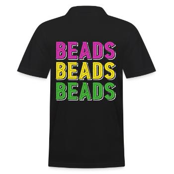 Perles Mardi Gras Carnival Mardi Gras costume cadeau - Polo Homme - noir - Dos - Kai (181cm)