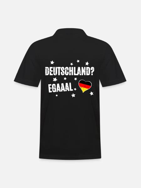 Lustiger Spruch Egal - Männer Poloshirt - Schwarz