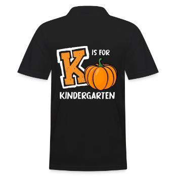 K ist für Kindergarten Vorschullehrer Geschenke - Männer Poloshirt - Schwarz - Hinten - Kai (181cm)