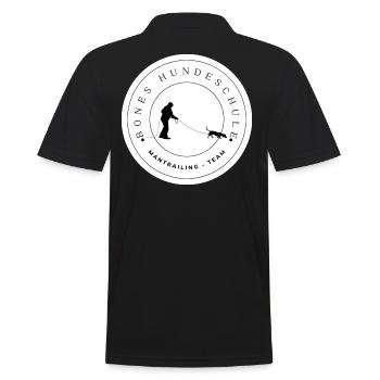Mantrailing Team - Männer Poloshirt - Schwarz - Hinten - Kai (181cm)