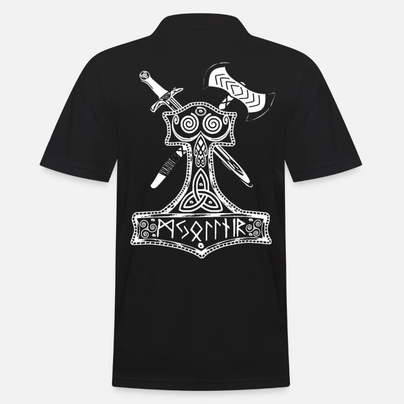 Thor - Männer Poloshirt - Schwarz