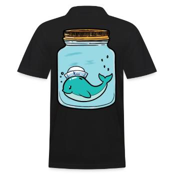 Baleine, Poisson, Poisson, Aquarium, Zoologie, Zoo, Animaux - Polo Homme - noir - Dos - Kai (181cm)