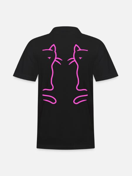 Retro Cats Vintage 90s 80s Cat Kids - Men's Polo Shirt - black