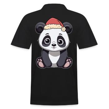 Père Noël Panda Panda Ours Chine - Polo Homme - noir - Dos - Kai (181cm)