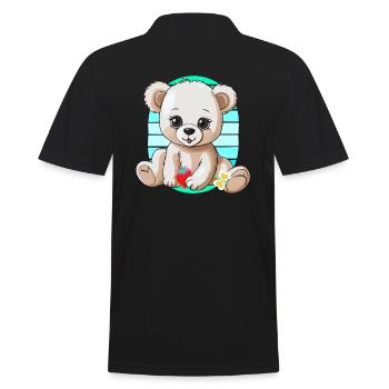 années 80 années 90 Teddy Retro Teddy Bear Ours Ours Enfants - Polo Homme - noir - Dos - Kai (181cm)