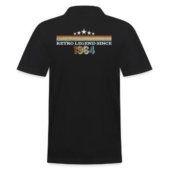 Retro legend since 1964 - Men's Polo Shirt - black - Back - Kai (181cm)