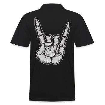 Werten Sie Ihren Stil mit ikonischer - Männer Poloshirt - Schwarz - Hinten - Kai (181cm)