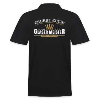 Glaser Meister - Männer Poloshirt - Schwarz - Hinten - Kai (181cm)