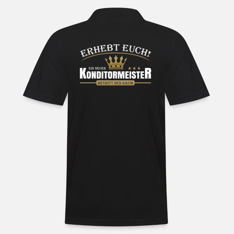 Konditormeister - Männer Poloshirt - Schwarz