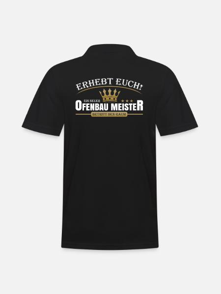 Ofenbau Meister - Männer Poloshirt - Schwarz