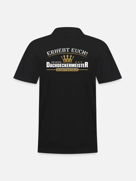 Dachdeckermeister - Männer Poloshirt - Schwarz