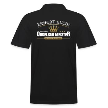 Orgelbau Meister - Männer Poloshirt - Schwarz - Hinten - Kai (181cm)