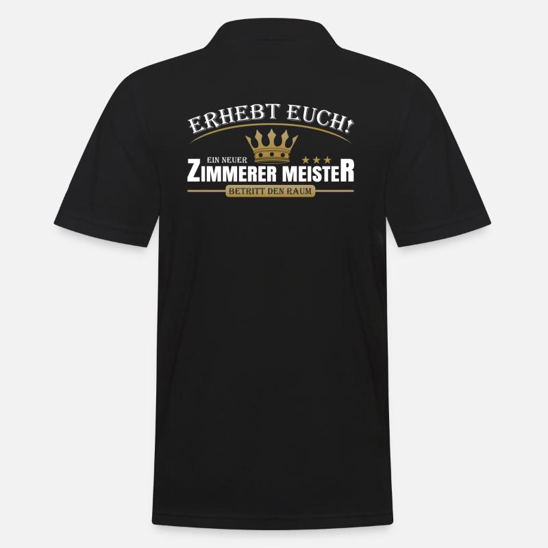 Zimmerer Meister - Männer Poloshirt - Schwarz